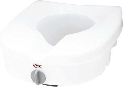 Carex 5" EZ Lock Raised Toilet Seat