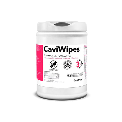 Caviwipes Disinfecting Towelette, Regular 6in X 6.75in 3 Minute Action 160/Tub