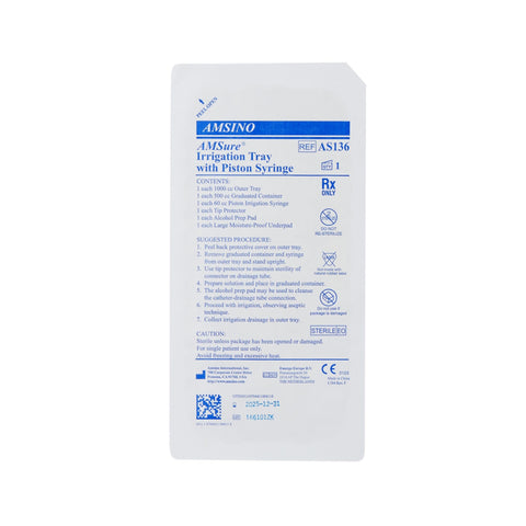 AMSure Irrigation Tray with 60cc Piston Syringe