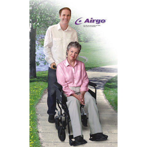 Airgo Comfort-Plus Lightweight Transport Chair 19"