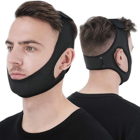 Anti-Snore Strap Supports the Chin