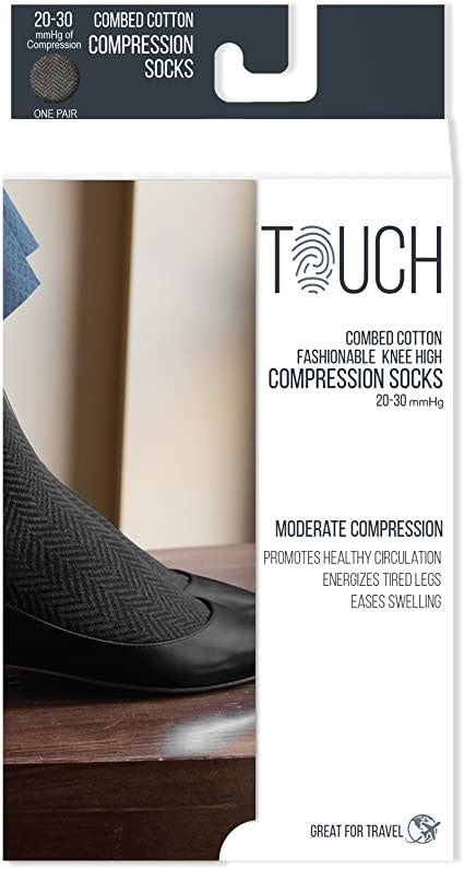 Touch Combed Cotton Compression Sock Women 20-30 mmHg