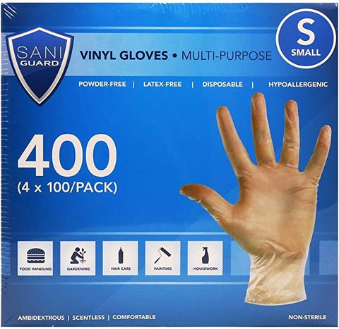 Sani-Guard Disposable Non-Sterile Powder-Free Vinyl Gloves 4/case