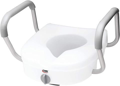 Carex 5" EZ Lock Raised Toilet Seat w/Adjustable Arms