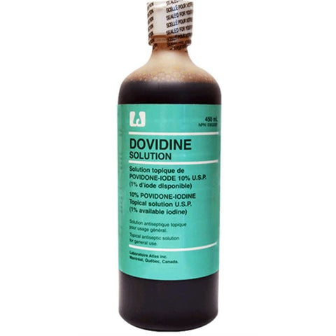 Dovidine Detergent Povidone-Iodine 7.5% Scrub USB Bottle 450ml