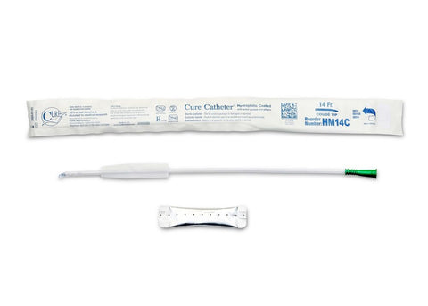 Cure Intermittent Male Cath 16" Straight Tip Hydrophilic 14fr 30/Bx