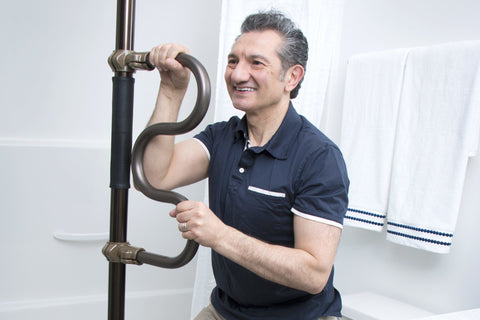 Stander Signature Life Sure Stand Security Pole Double Grab Bar 300lbs (Pole Sold Separately)