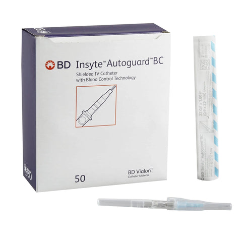 BD Insyte Auto-Guard BC Pro Safety IV Catheter 22G x 1" Sterile