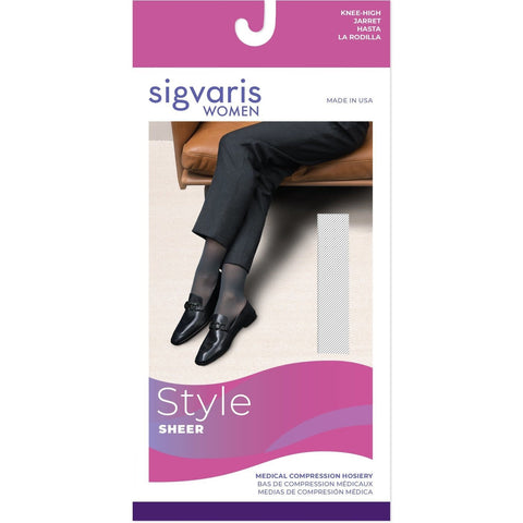 Style Sheer Fashion for Women Knee High 20-30mmHg