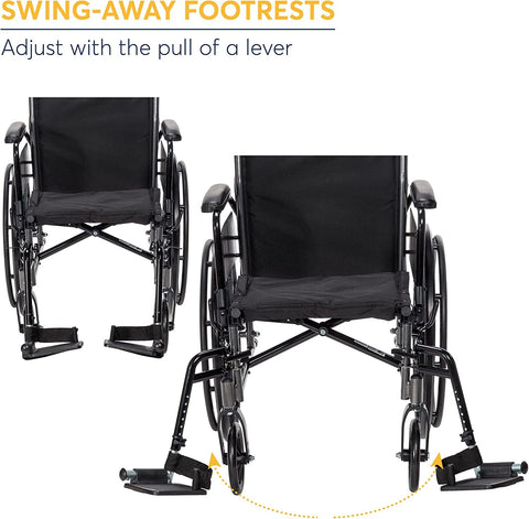 Cruiser III Wheelchair Detachable Desk Arm (DDA) Foot Rest (SF)