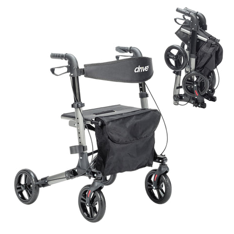 Compact Folding Rollator Black