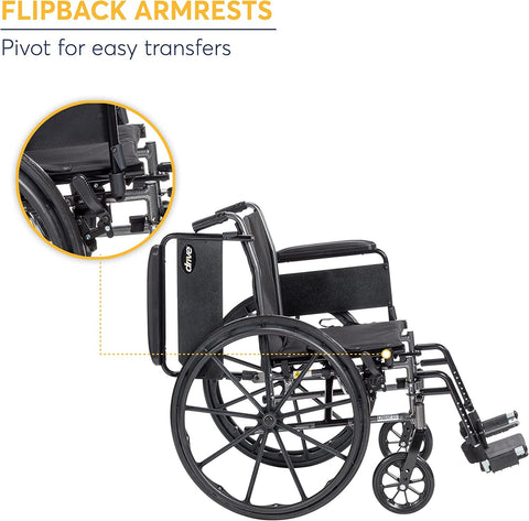 Cruiser III Wheelchair Detachable Desk Arm (DDA) Foot Rest (SF)