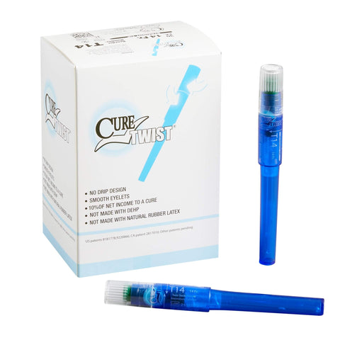 Cure Twist Female Cath Pre-Lubricated 14FR 6in 30/Bx