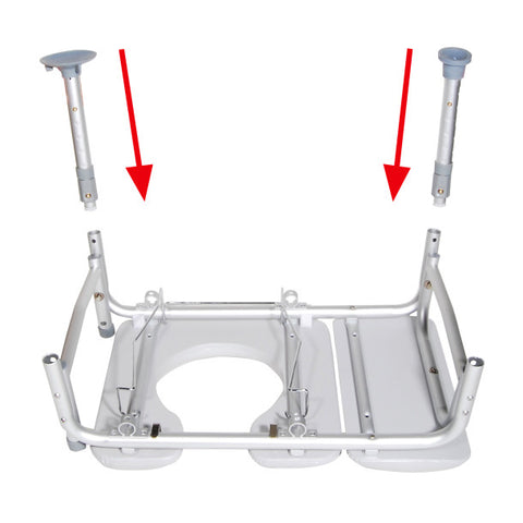 Drive Padded Transfer Bench and Commode 400lbs