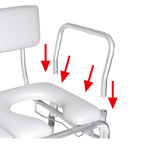 Drive Padded Transfer Bench and Commode 400lbs