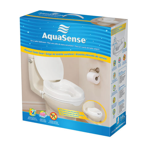 AquaSense Raised Toilet Seat w/Lid  4"