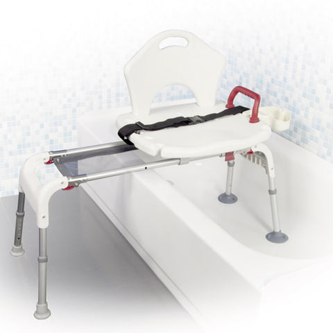 Drive Transfer Bench w/Sliding Seat & Fold-up Legs 300lbs