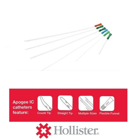 Hollister Apogee Intermittent Catheter, Coude Tip, 14fr 16in  Single