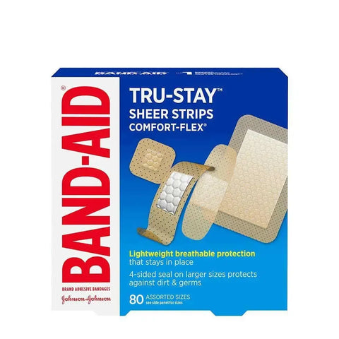 Copy of Band-Aid™ Tru-Stay Sheer Strips Comfort-flex Bandages, Assorted Sizes, 80 Count
