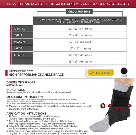 OTC Ankle Stabilizer w/Heel Locking Straps