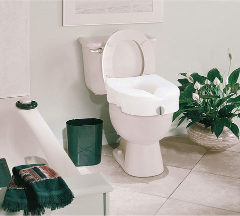 Carex 5" EZ Lock Raised Toilet Seat
