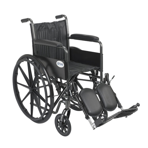 Drive Silver Sport 2 Wheelchair Detachable Full Arm (DFA) Elevated Leg Rest (ELR) 300lbs