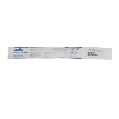 Bardia 2-Way Foley Catheter 16 fr Silicone-Elastomer Coated 10cc Two Drainage Eyes Sterile Latex Disposable Single