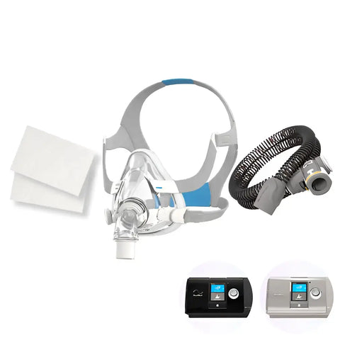 ResMed AirSense 11 AutoSet CPAP ClimateLine Tubing & Full Face F20 Mask Package