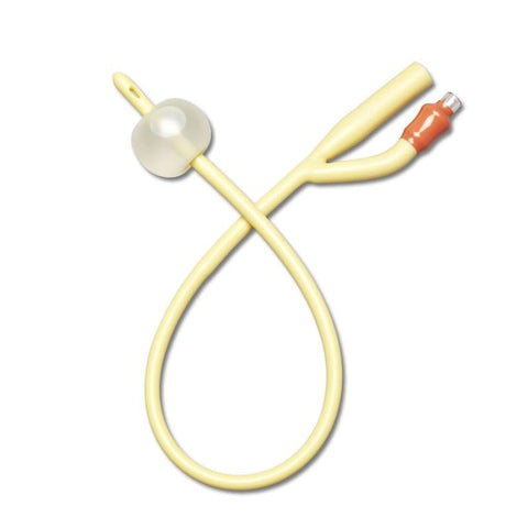 Amsure Silicone Coated 2-Way Foley Cath, 14fr 5cc, Reinforced Tip