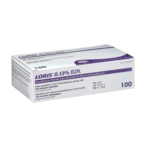 LORIS™ Skin Antiseptic 0.13% BZK Wipe W127mm x L200mm