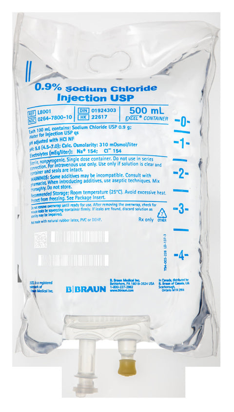 B Braun Normal Saline 0.9% Sodium Chloride Injection USP