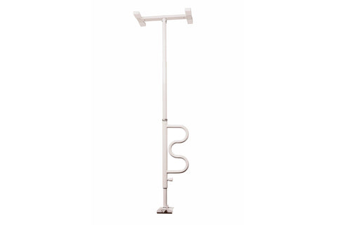 Stander Bathtub Security Pole & Curve Grab Bar-White