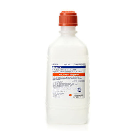 Normal Saline (Sodium Chloride) 0.9% For Irrigation Bottle 1000ml