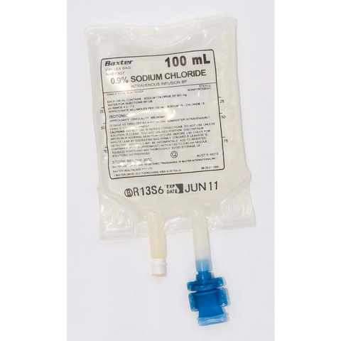 Baxter Normal Saline 0.9% Sodium Chloride Injection Solution USP IV/Bags