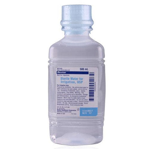 Sterile Water For Irrigation Pour Bottle