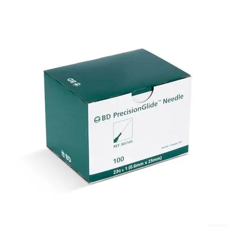 BD PrecisionGlide Hypodermic Needle 100/bx 23g x 1" 5/pk