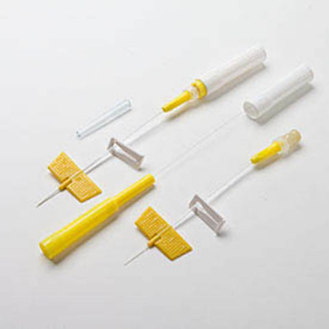 Bd Saf-T-Intima IV Catheter With Wings 24g X 3/4" Prn Adapter And Tubing Sterile Yellow 25/Bx