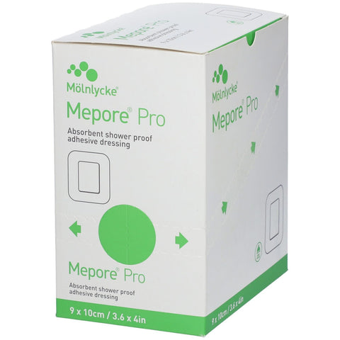 Mepore Pro Adhesive Showerproof Dressing for Low to Moderately Exuding Wounds 9x10 cm 40/bx single