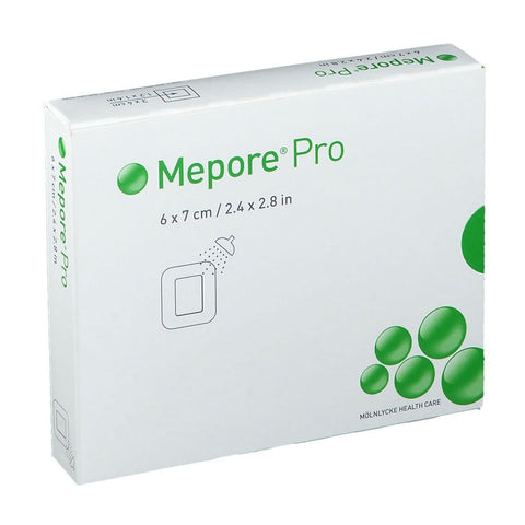 Mepore Pro Adhesive Showerproof Dressing for Low to Moderately Exuding Wounds 6x7cm - Single