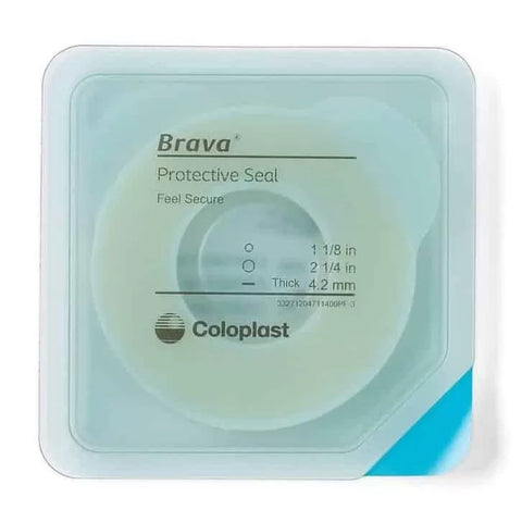 Coloplast Brava Wide Adhesive Protective Rings 34mm Id 64mm OD 4.2mm Thick 10/Bx