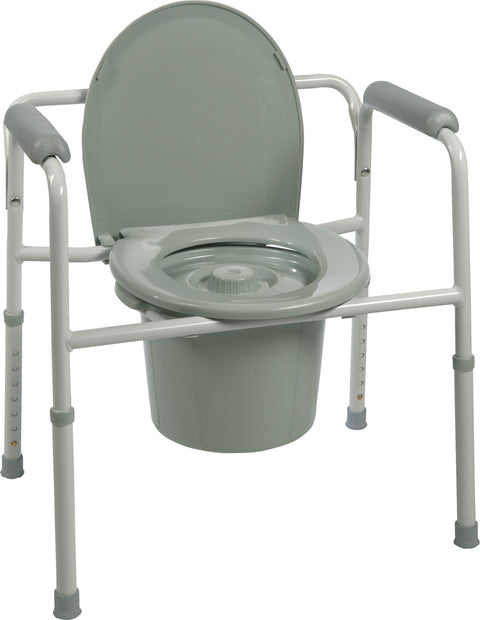 Probasics 3-in-1 Stationary Commode with Plastic Armrests