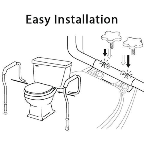 Carex On-Floor Padded Toilet Safety Frame 300lb