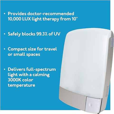 Carex Sunlite Bright Light Therapy Lamp Silver P80100