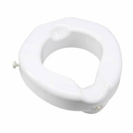 Carex 4.25" Safe Lock Raised Toilet Seat 500lbs (fits most elongated & standard bowls)