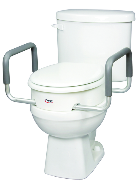Carex 3.5" Toilet Seat Elevator w/Handles Elongated