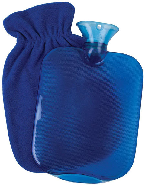 Carex Hot Water Bottle with Fleece Cover 2qtr