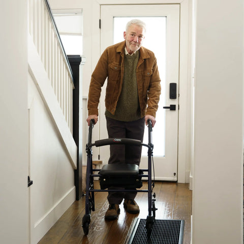 Carex Steel Rolling Walker 6" wheels 350 lb Weight Capacity