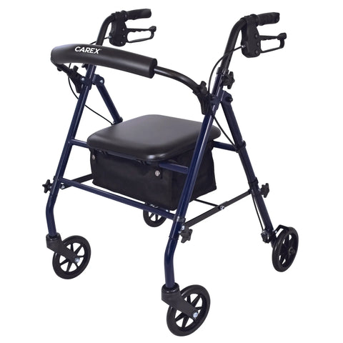 Carex Steel Rolling Walker 6" wheels 350 lb Weight Capacity