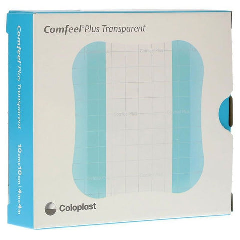 Comfeel Plus Transparent Dressing – 4 in × 4 in (10 cm × 10 cm) BX/10
