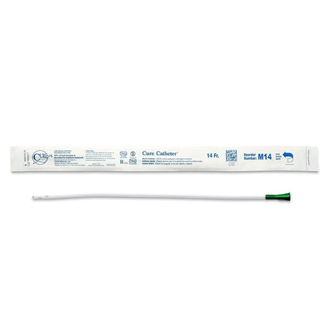 Cure Intermittent Cath Male 14fr 16in Coude Tip 30/Bx